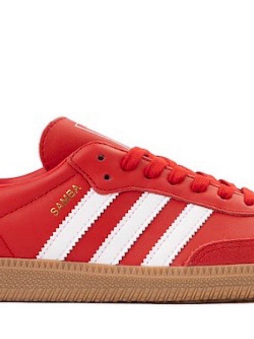 Adidas Samba Better Scarlet/White/Gold with gum buttom sole 7.5 Women NIB! - Picture 2 of 6